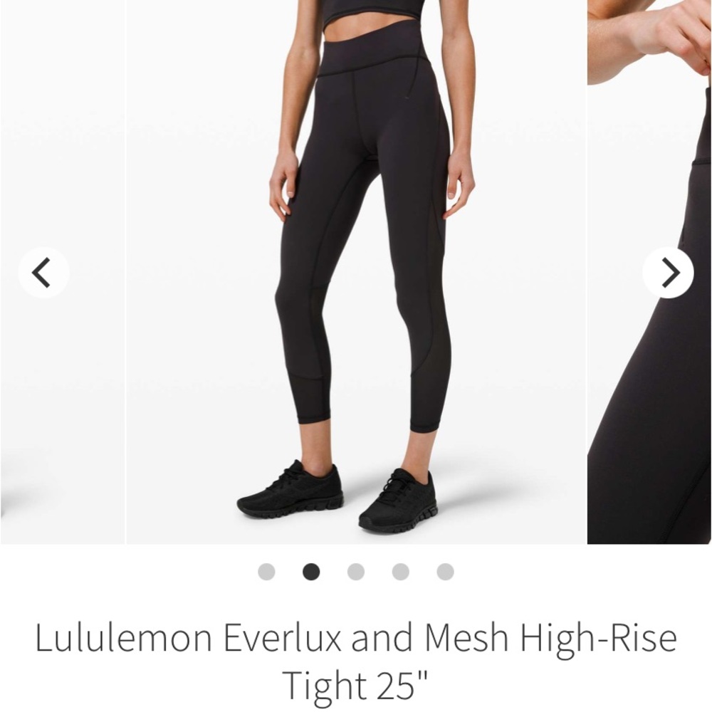 Lululemon NWT HighRise Legging Tight 25 Black